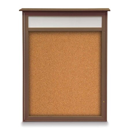 United Visual Products Double Door Enclosed Indoor Letterboard UV1141H-WHITE-LICORI